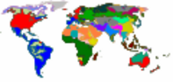 Languages world map - immagine di Eric Gaba (Sting)